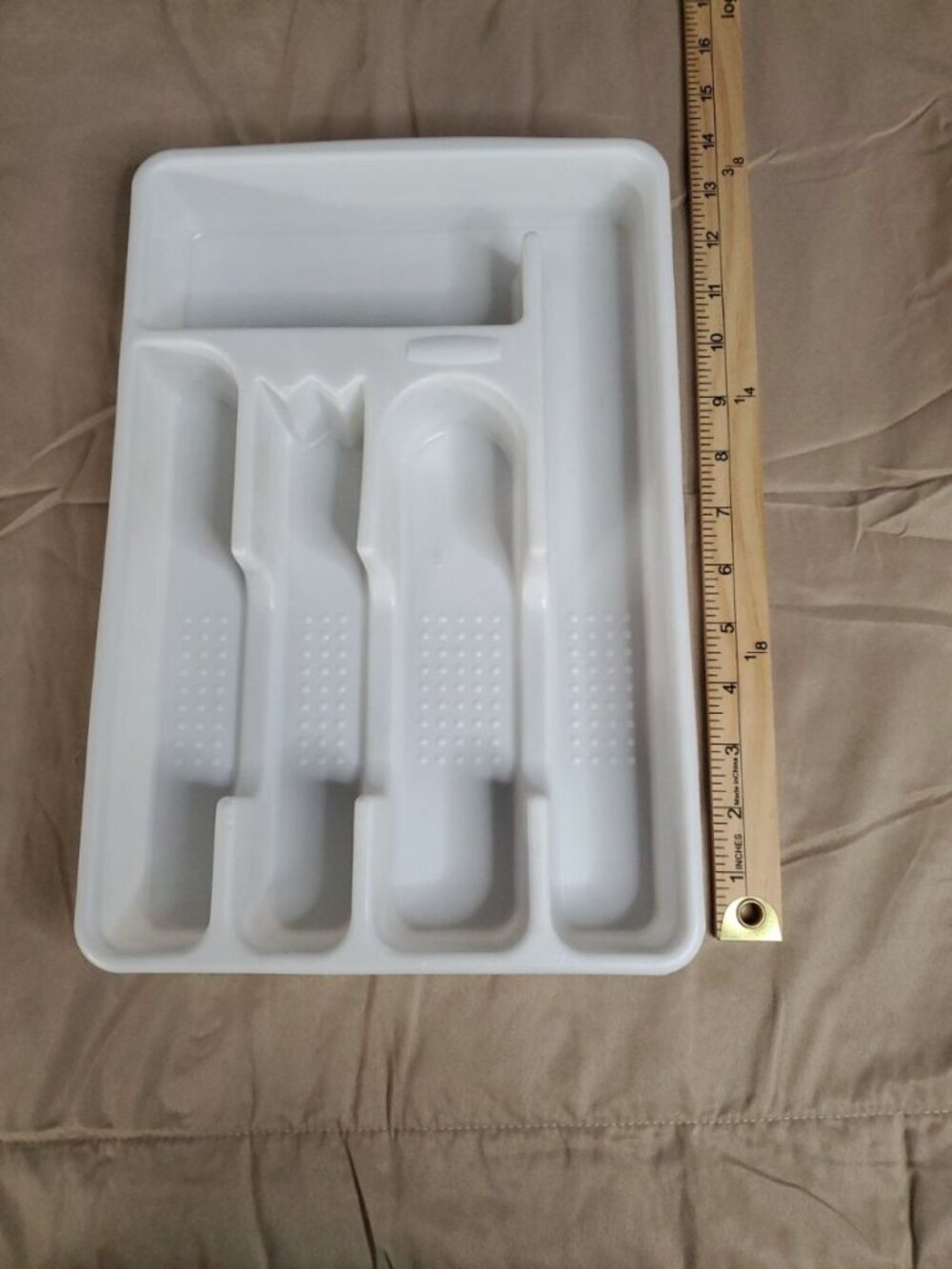 VTG Rubbermaid White Silverware Flatware Utensil Holder Tray #2919 - Picture 2 of 5